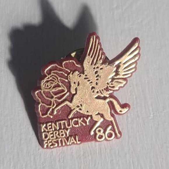 Kentucky Derby Festival 1986 Vintage Pegasus Lapel Pin - Picture 2 of 4